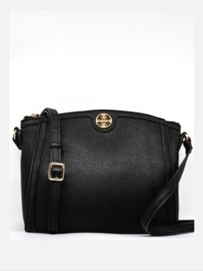 New Innes Triple Compartment Function Crossbody Bag By Nine West In Black Onyx